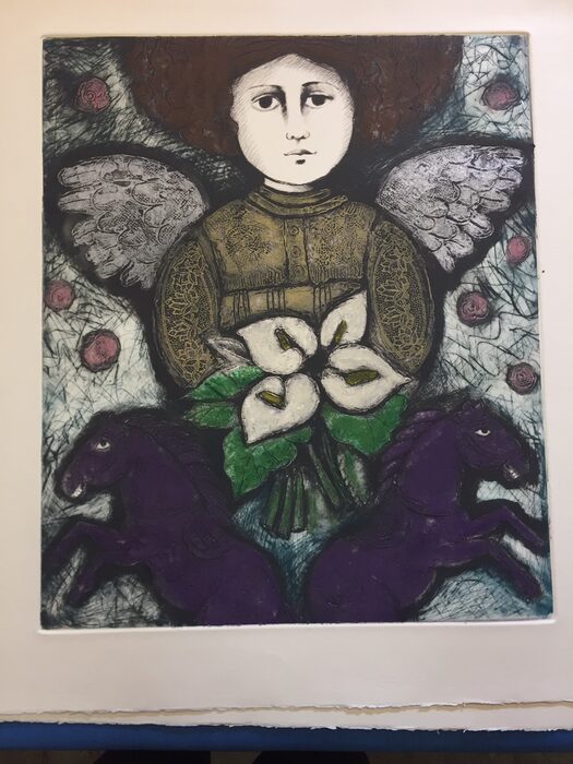 Angel con caballos — Leticia Tarragó