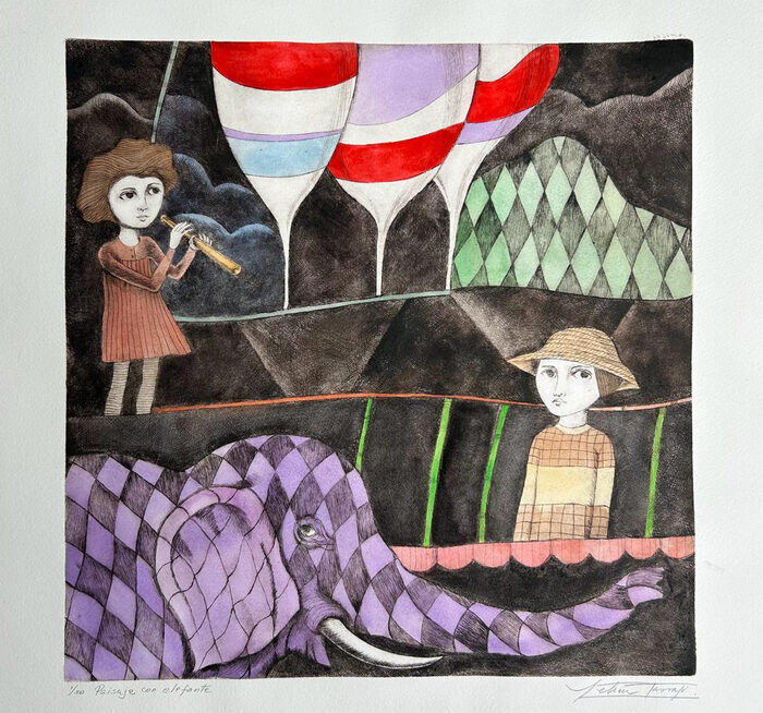 Paisaje con elefante — Leticia Tarragó